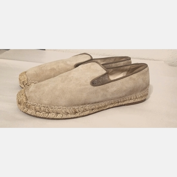 Elyse Walker Shoes - Elyse Walker Women's "Dee" Espadrille Flats Loafers Beige Suede Made in …